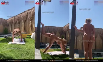 Berfe Ece Talin ifşa Çırıl çıplak sabah yogası yaptı