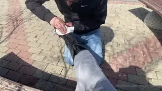 Worship my superior feet in public! 2