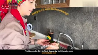 Fatma ile her telden ifşa Mutfak tezgahını tertemiz yaptı